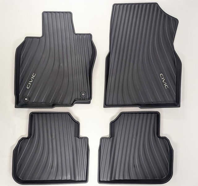 All-Weather TPE Rubber Floor Mats & Cargo Liner For 2016-2021 Honda Civic | 3-Piece