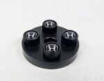8W48PL4100A - Wheels: H-Mark Black Valve Stem Caps for Honda: Accord, Civic, Clarity, CR-V, Fit, HR-V, Insight, Odyssey, Passport, Pilot, Prologue, Ridgeline Image