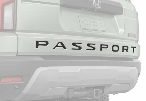 8F203BM100 - Exterior: Emblem, Passport Name (Black) for Honda Image