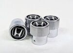8W48PL4100 - : (H) Chrome Valve Stem Caps for Honda: Accord, Civic, Clarity, CR-V, Fit, HR-V, Insight, Odyssey, Passport, Pilot, Prologue, Ridgeline Image