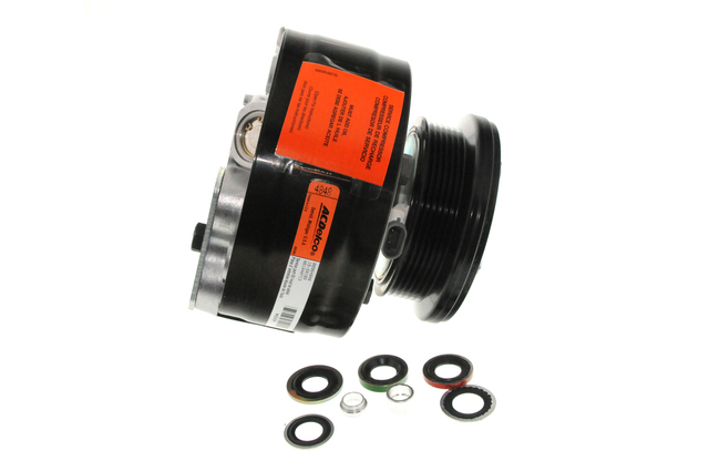 88964862 - HVAC: Compressor Assembly for Buick: Commercial Chassis, Roadmaster | Cadillac: Fleetwood | Chevrolet: Blazer, C1500, C2500, C3500, C3500HD, Caprice, Commercial Chassis, K1500 Pickup, K2500 Pickup, K3500 Pickup, S10, S10 Blazer, Suburban C1500, Suburban C2500, Suburban K1500, Suburban K2500, Tahoe | GMC: C1500 Pickup, C2500 Pickup, C3500 Pickup, C3500HD, Jimmy, K1500 Pickup, K2500 Pickup, K3500 Pickup, Sonoma, Suburban C1500, Suburban C2500, Suburban K1500, Suburban K2500, Typhoon, Yukon | Oldsmobile: Bravada, Custom Cruiser Image