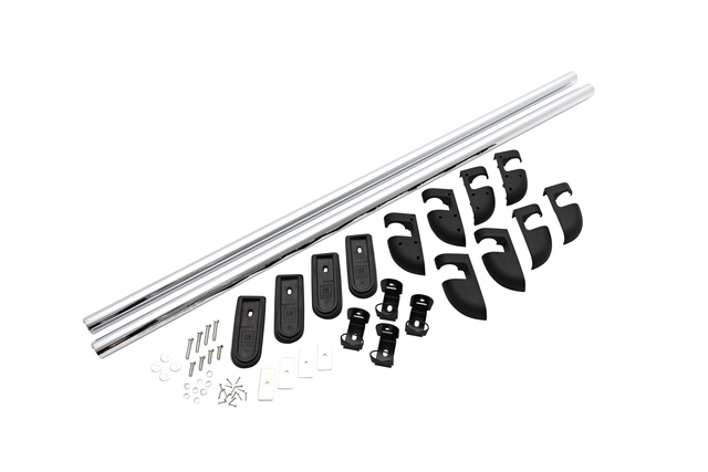 19172753 - Exterior: Bed Rails - Chrome Tubular - Standard Bed for Chevrolet: Silverado 1500, Silverado 1500 Classic, Silverado 1500 HD, Silverado 1500 HD Classic, Silverado 2500, Silverado 2500 HD, Silverado 2500 HD Classic, Silverado 3500, Silverado 3500 Classic, Silverado 3500 HD | GMC: Sierra 1500, Sierra 1500 Classic, Sierra 1500 HD, Sierra 1500 HD Classic, Sierra 2500, Sierra 2500 HD, Sierra 2500 HD Classic, Sierra 3500, Sierra 3500 Classic, Sierra 3500 HD Image