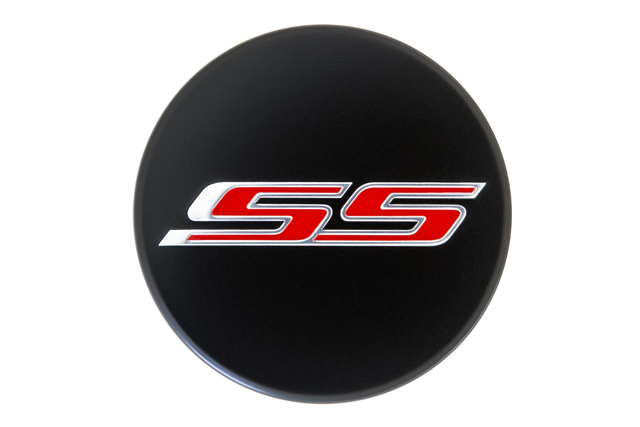 19351758 - Wheels: Wheel Center Caps, Black w\\/Red SS for Chevrolet: Camaro Image