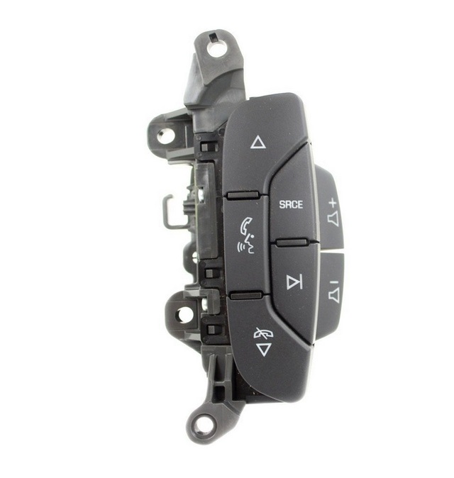 25851951 - Steering: Radio Switch for Buick: Enclave | Cadillac: Escalade ESV, Escalade EXT | Chevrolet: Avalanche, Express 1500, Express 2500, Express 3500, Impala, Impala Limited, Silverado 1500, Silverado 2500 HD, Silverado 3500 HD, Suburban 1500, Suburban 2500, Tahoe, Traverse | GMC: Savana 1500, Savana 2500, Savana 3500, Sierra 1500, Sierra 2500 HD, Sierra 3500 HD, Yukon, Yukon XL 1500, Yukon XL 2500 Image