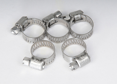 25518880 - Cooling System: Overflow Hose Clamp for Buick: LeSabre, Reatta, Rendezvous, Skylark | Cadillac: DeVille, Seville | Chevrolet: Blazer, Cavalier, Impala, Lumina, Monte Carlo | GMC: Jimmy | Oldsmobile: Achieva, Bravada | Pontiac: Aztek, Bonneville, Grand Am, Sunfire | Saturn: Vue Image