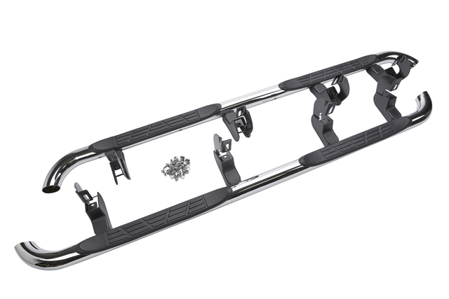 19213585 - Body: Assist Steps, 3in Round Chrome for Chevrolet: Silverado 1500, Silverado 2500 HD, Silverado 3500 HD | GMC: Sierra 1500, Sierra 2500 HD, Sierra 3500 HD Image