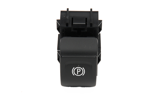 12771420 - : Jet Black and Ice Blue Parking Brake Switch for Buick: Regal | Chevrolet: Malibu Image