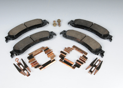 18045936 - Brakes: Brake Pads for Cadillac: Escalade, Escalade ESV, Escalade EXT | Chevrolet: Avalanche 1500, Avalanche 2500, Silverado 1500, Suburban 1500, Tahoe | GMC: Sierra 1500, Sierra 1500 HD, Sierra 2500, Sierra 2500 HD, Sierra 3500, Yukon, Yukon XL 1500 Image