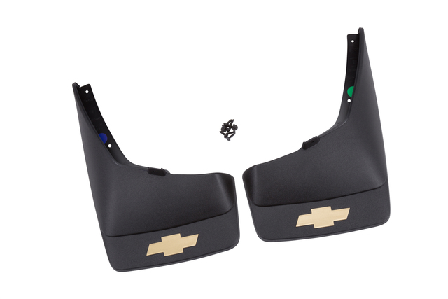 19212551 - Body: Splash Guards - Molded - Black - Rear for Chevrolet: Silverado 1500, Silverado 2500 HD, Silverado 3500 HD Image