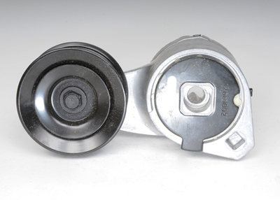 12561092 - Cooling System: Belt Tensioner for Chevrolet: C1500, C2500, C3500, C3500HD, Express 2500, Express 3500, G20, G30, K1500 Pickup, K2500 Pickup, K3500 Pickup, P30, Suburban C1500, Suburban C2500, Suburban K1500, Suburban K2500, Tahoe | GMC: C1500 Pickup, C2500 Pickup, C3500 Pickup, C3500HD, G2500, G3500, K1500 Pickup, K2500 Pickup, K3500 Pickup, P3500, Savana 2500, Savana 3500, Suburban C1500, Suburban C2500, Suburban K1500, Suburban K2500, Yukon Image