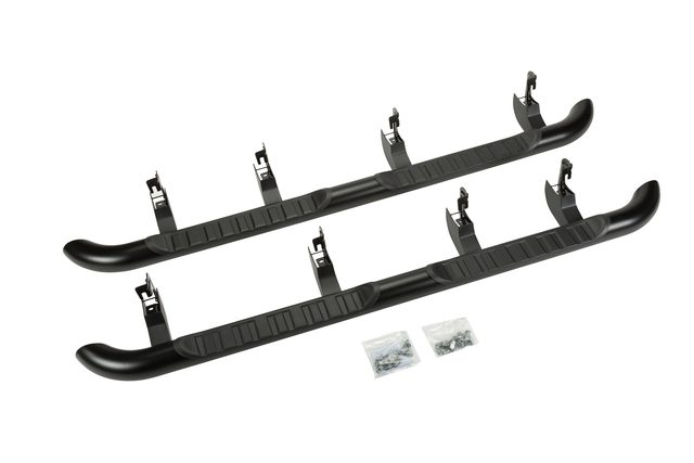 22805437 - Body: Assist Steps, 4 inch Round, Black for Chevrolet: Silverado 1500, Silverado 2500 HD, Silverado 3500 HD | GMC: Sierra 1500, Sierra 2500 HD, Sierra 3500 HD Image