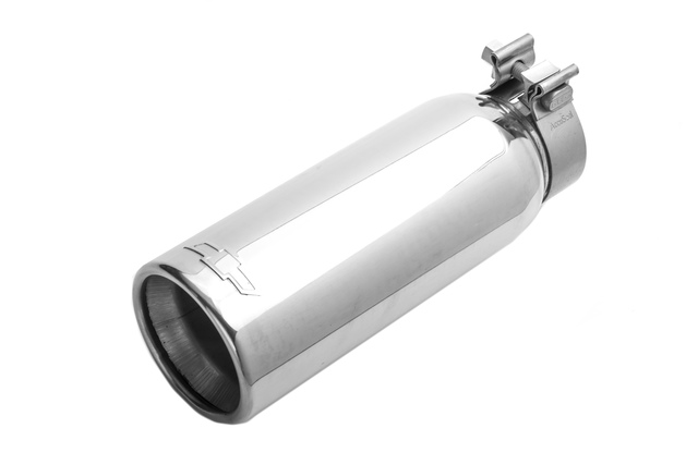 22799812 - Exterior: Exhaust Tip By Gm, Dual Wall Straight Cut for Chevrolet: Avalanche, Avalanche 1500, Avalanche 2500, Silverado 1500, Silverado 1500 Classic, Silverado 1500 HD, Silverado 1500 HD Classic, Silverado 2500, Silverado 2500 HD, Silverado 2500 HD Classic, Silverado 3500, Silverado 3500 Classic, Silverado 3500 HD, Suburban 1500, Suburban 2500, Tahoe Image