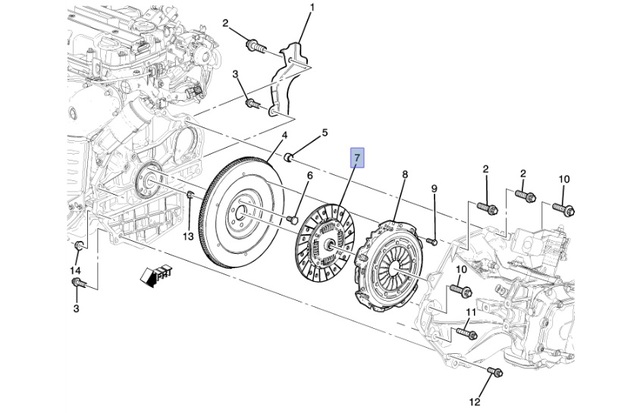 55569127 - Clutch: Disc for Chevrolet: Cruze, Cruze Limited, Sonic Image