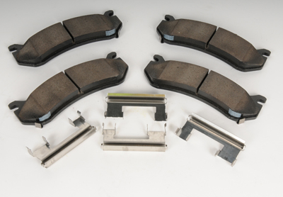 18048101 - Brakes: Brake Pads for Cadillac: Escalade, Escalade ESV, Escalade EXT | Chevrolet: Avalanche 1500, Avalanche 2500, Express 1500, Express 2500, Express 3500, Silverado 1500, Silverado 1500 Classic, Silverado 1500 HD, Silverado 1500 HD Classic, Silverado 3500, Silverado 3500 Classic, Suburban 1500, Suburban 2500, Tahoe | GMC: Savana 1500, Savana 2500, Savana 3500, Sierra 1500, Sierra 1500 Classic, Sierra 1500 HD, Sierra 1500 HD Classic, Sierra 2500 HD, Sierra 2500 HD Classic, Sierra 3500, Sierra 3500 Classic, Yukon, Yukon XL 1500, Yukon XL 2500 Image