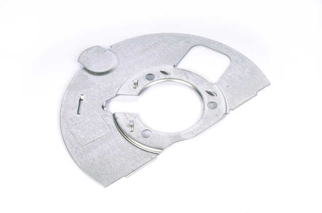 20971876 - : Front Driver Side Brake Shield for Cadillac: Escalade, Escalade ESV | Chevrolet: Silverado 1500, Silverado 1500 LD, Suburban, Tahoe | GMC: Sierra 1500, Sierra 1500 Limited, Yukon, Yukon XL Image