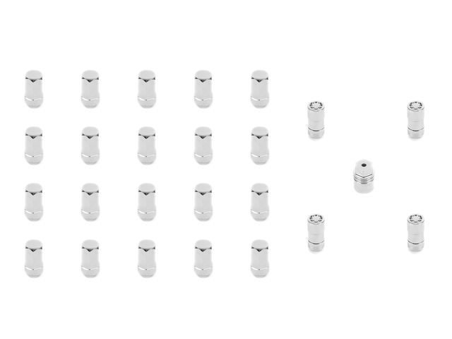 17801711 - : Lock &amp; Nut Pkg,Whl (5.813)   Chrome for Buick: Enclave | Cadillac: CTS, Escalade, Escalade ESV, Escalade EXT, SRX | Chevrolet: Avalanche, Equinox, Silverado 1500, Silverado 1500 Classic, Silverado 1500 HD Classic, Silverado 2500 HD, Silverado 2500 HD Classic, Silverado 3500 Classic, Silverado 3500 HD, Suburban, Suburban 1500, Suburban 2500, Suburban 3500 HD, Tahoe, Traverse | GMC: Acadia, Sierra 1500, Sierra 1500 Classic, Sierra 1500 HD Classic, Sierra 2500 HD, Sierra 2500 HD Classic, Sierra 3500 Classic, Sierra 3500 HD, Terrain, Yukon, Yukon XL, Yukon XL 1500, Yukon XL 2500 Image