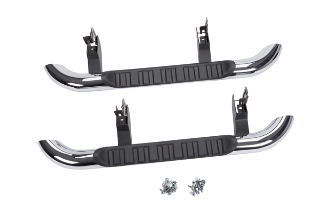 22805432 - Body: Assist Steps, 4-Inch Round, Chrome for Chevrolet: Silverado 1500, Silverado 2500 HD, Silverado 3500 HD | GMC: Sierra 1500, Sierra 2500 HD, Sierra 3500 HD Image