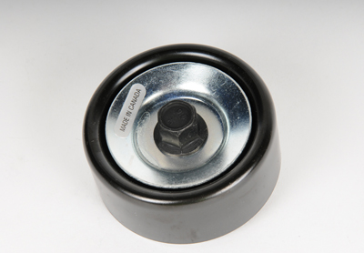 12563097 - Cooling System: Accessory Drive Belt Idler Pulley for Buick: Rendezvous, Terraza | Chevrolet: Equinox, Malibu, Uplander, Venture | Oldsmobile: Alero, Silhouette | Pontiac: Aztek, G6, Grand Am, Montana, Torrent | Saturn: Relay Image