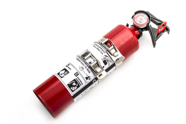 84416102 - : Safety, Fire Extinguisher &amp; Bracket for Cadillac: CTS, DTS, Escalade, Escalade ESV, Escalade EXT, SRX, STS | Chevrolet: Avalanche, Camaro, Corvette, Express 1500, Express 2500, Express 3500, Express 4500, Suburban 1500, Suburban 2500, Tahoe | GMC: Acadia, Savana 1500, Savana 2500, Savana 3500, Savana 4500, Terrain, Yukon, Yukon XL 1500, Yukon XL 2500 Image