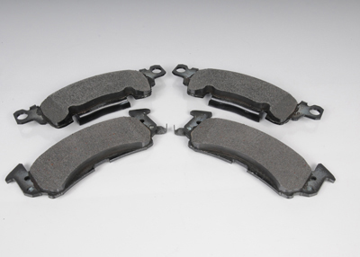 19152057 - Brakes: Disc Brake Pad Set for Buick: Electra, LeSabre, Roadmaster | Cadillac: Brougham, Commercial Chassis, Fleetwood | Chevrolet: C/K Pickup, Caprice, Impala, R10 | GMC: C1500 Pickup, R1500 Pickup | Oldsmobile: Custom Cruiser, Delta 88 | Pontiac: Parisienne Image