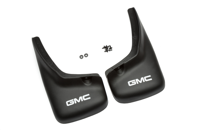 12495824 - Exterior: Splash Guards Front, Molded Black for GMC: Sierra 1500, Sierra 1500 Classic, Sierra 1500 HD, Sierra 1500 HD Classic, Sierra 2500, Sierra 2500 HD, Sierra 2500 HD Classic, Sierra 3500, Sierra 3500 Classic, Sierra 3500 HD, Yukon, Yukon XL 1500, Yukon XL 2500 Image