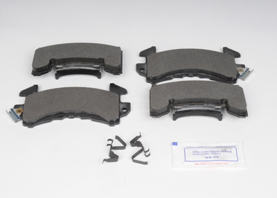19152030 - Brakes: Disc Brake Pad Set for Buick: Regal, Riviera | Cadillac: Eldorado, Seville | Chevrolet: Blazer, El Camino, Monte Carlo, S10, S10 Blazer | GMC: Caballero, Jimmy, Jimmy S15, S15, Sonoma, Typhoon | Oldsmobile: Bravada, Cutlass Salon, Cutlass Supreme, Toronado | Pontiac: Bonneville, Grand Prix Image