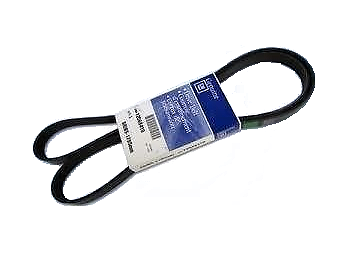 12564763 - Cooling System: Serpentine Belt for Cadillac: Escalade | Chevrolet: Blazer, C1500, C2500, C3500, C3500HD, Express 1500, Express 2500, Express 3500, K1500 Pickup, K2500 Pickup, K3500 Pickup, P30, S10, Suburban C1500, Suburban C2500, Suburban K1500, Suburban K2500, Tahoe | GMC: C1500 Pickup, C2500 Pickup, C3500 Pickup, C3500HD, Jimmy, K1500 Pickup, K2500 Pickup, K3500 Pickup, P3500, Savana 1500, Savana 2500, Savana 3500, Sonoma, Suburban C1500, Suburban C2500, Suburban K1500, Suburban K2500, Yukon | Oldsmobile: Bravada Image