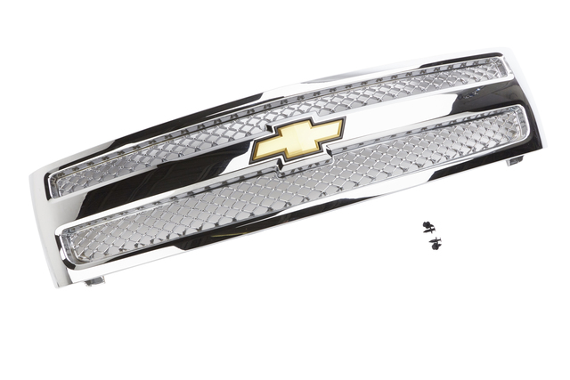 22767485 - Exterior: Exterior Trim, Chrome Grille Kit for Chevrolet: Silverado 1500, Silverado 1500 Classic, Silverado 1500 HD Classic, Silverado 2500 HD, Silverado 2500 HD Classic, Silverado 3500 Classic, Silverado 3500 HD Image