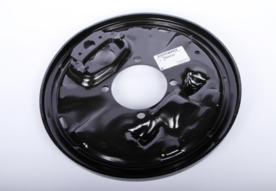 15650129 - Brakes: Backing Plate for Cadillac: Escalade, Fleetwood | Chevrolet: C1500, C2500, Express 1500, Express 2500, K1500 Pickup, K2500 Pickup, Suburban C1500, Suburban C2500, Suburban K1500, Suburban K2500, Tahoe | GMC: C1500 Pickup, C2500 Pickup, K1500 Pickup, K2500 Pickup, Savana 1500, Savana 2500, Suburban C1500, Suburban C2500, Suburban K1500, Suburban K2500, Yukon Image