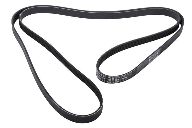 22518599 - Cooling System: Serpentine Belt for Chevrolet: Blazer, C1500, C2500, C3500, K1500 Pickup, K2500 Pickup, K3500 Pickup, Suburban C1500, Suburban C2500, Suburban K1500, Suburban K2500, Tahoe | GMC: C1500 Pickup, C2500 Pickup, C3500 Pickup, K1500 Pickup, K2500 Pickup, K3500 Pickup, Suburban C1500, Suburban C2500, Suburban K1500, Suburban K2500, Yukon Image