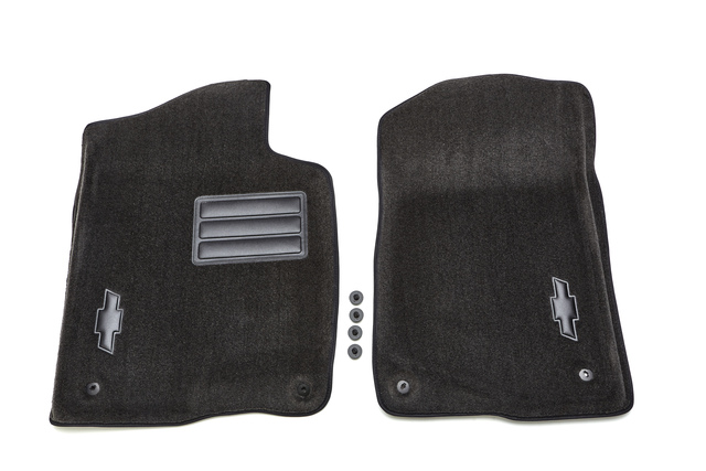 17800401 - Interior: Floor Mats, Carpet, Front for Chevrolet: Avalanche, Silverado 1500, Silverado 1500 Classic, Silverado 1500 HD, Silverado 1500 HD Classic, Silverado 2500, Silverado 2500 HD, Silverado 2500 HD Classic, Silverado 3500, Silverado 3500 Classic, Silverado 3500 HD, Suburban 1500, Suburban 2500, Tahoe Image
