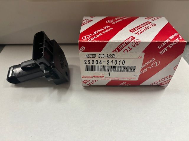 Genuine Official Toyota Mass Air Flow Sensor part# 22204-21010 for