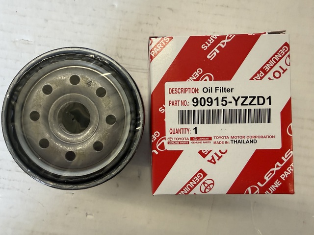 Genuine Official Toyota Oil Filter part# 90915-YZZD1 for 1984-2023
