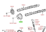 130500D010 - Engine: Camshaft Gear for Toyota: Celica, Corolla, Matrix, MR2 Spyder Image