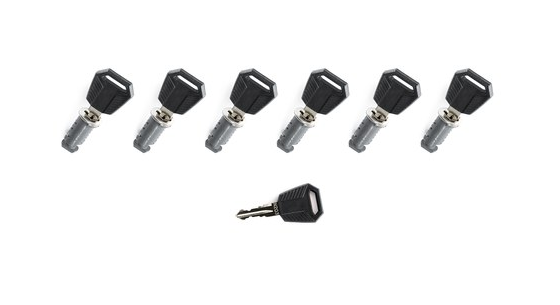 32147044 - Hauling: Roof Rack Lock Kit, One-Key Lock System for Volvo: C30, S40, S60, S80, S90, V50, V60, V70, V90, V90 Cross Country, XC40, XC60, XC70, XC90 Image