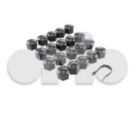 32022302 - : Lug Nut Cover Kit - Black (20 pcs) for Saab Image