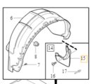 30744143 - Body: Mud Guard for Volvo: XC70 Image