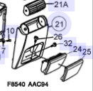 4422200 - Body: Rear Ashtray Cover for Saab: 900 Image