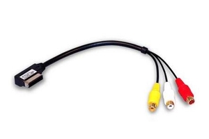 4F0051510AA - Audio/Video: RCA Adapter Cable for Audi: A4 Quattro, A5 Quattro, A6 Quattro, A7 Quattro, A8 Quattro, allroad, Q5, Q7, RS5, RS7, S5, S6, S7, S8 Image