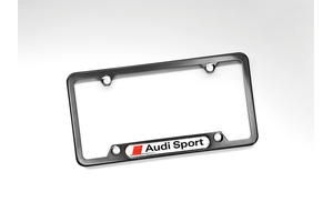 8K0071801 - Exterior: Audi Sport License Plate Frame for Audi: A3, A3 Quattro, A3 Sportback e-tron, A4 allroad, A4 Quattro, A5 Quattro, A6 Quattro, A7 Quattro, A8 Quattro, allroad, Q3, Q5, Q7, R8, RS5, RS7, S3, S4, S5, S6, S7, S8, SQ5, TT Quattro, TT RS Quattro, TTS Quattro Image
