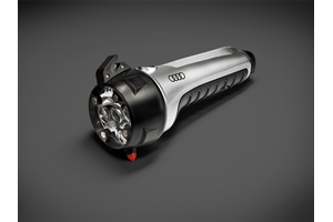 8R0093052 - Interior: Flash Light - Emergency Tool Set for Audi: A3, A3 Quattro, A3 Sportback e-tron, A4 allroad, A4 Quattro, A5 Quattro, A5 Sportback, A6 allroad, A6 Quattro, A7 Quattro, A7 Sportback, A8 Quattro, allroad, Q3, Q5, Q5 Sportback, Q7, Q8, R8, RS3, RS5, RS5 Sportback, RS7, S3, S4, S5, S5 Sportback, S6, S7, S8, SQ5, SQ5 Sportback, SQ7, SQ8, TT Quattro, TT RS Quattro, TTS Quattro Image