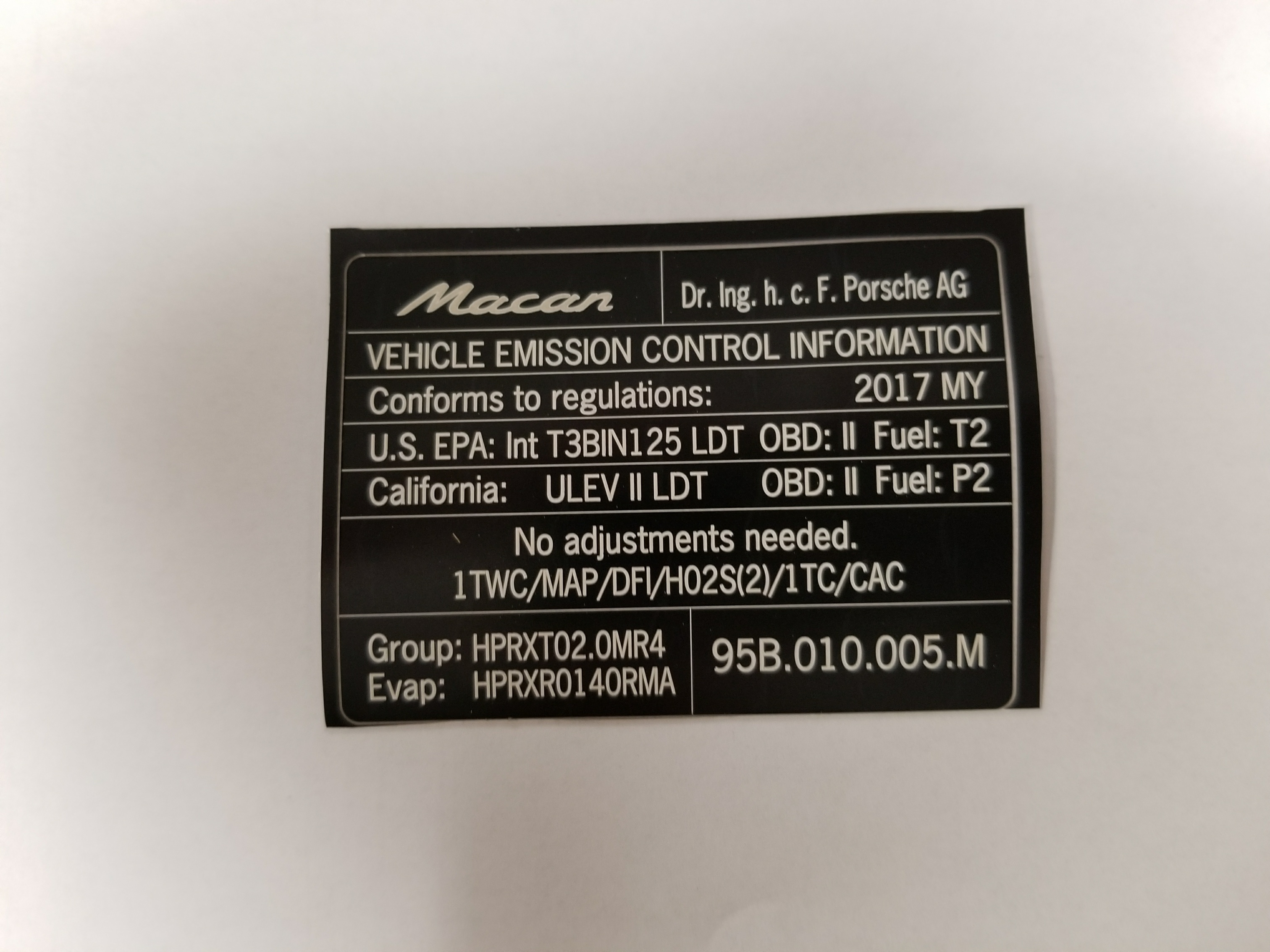 95B010005M - : Sticker for Porsche Image