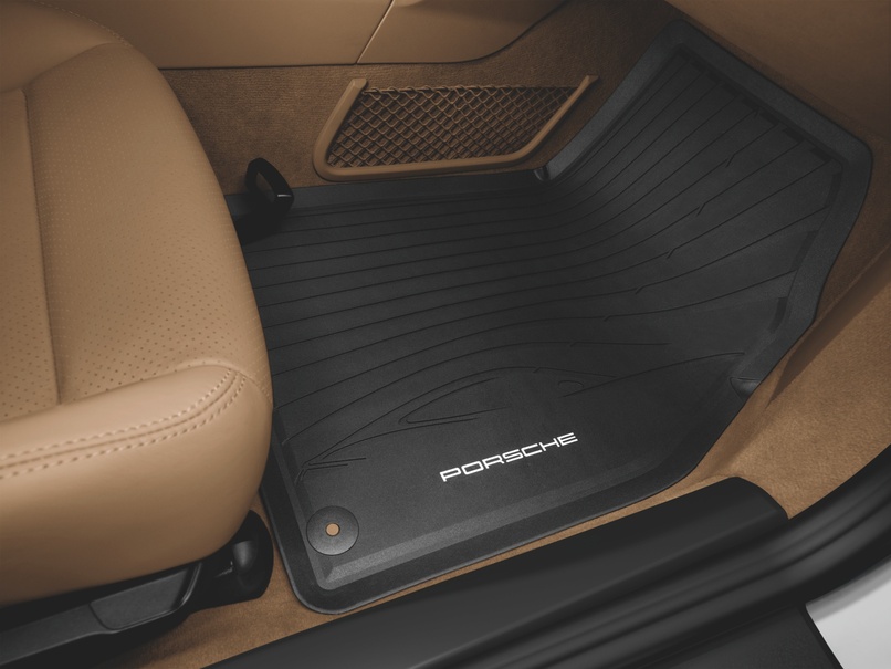 981044800451E0 - Interior: All-Weather Floor Mats - Black for Porsche: 718 Boxster, 718 Cayman, 718 Spyder, 911, Boxster, Cayman Image