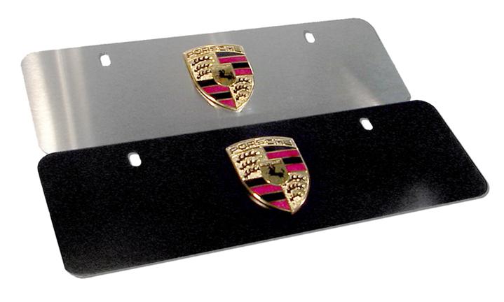 PNA70300200 - Exterior: Porsche Plate Brushed Stainless Steel for Porsche: 911, Boxster, Cayenne, Cayman, Panamera Image