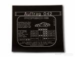 99670128720 - : Sticker, tire pressure for Porsche 996 with rear-wheel drive for Porsche Image