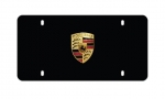 PNA70100399 - Exterior: Porsche Badge Marque Plate - Matte Black for Porsche: 911, Boxster, Cayenne, Cayman, Panamera Image