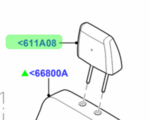 FB5Z78611A09CB - Body: Headrest for Ford: Explorer, Police Interceptor Utility Image