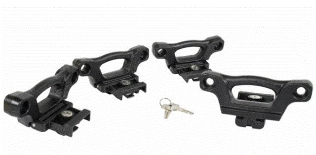 HL3Z99000A64A - Exterior: 2016-2025 Ford F-Series Trucks - 4 Pc Premium Carbon Locking Bed Cleat - Black for Ford Image