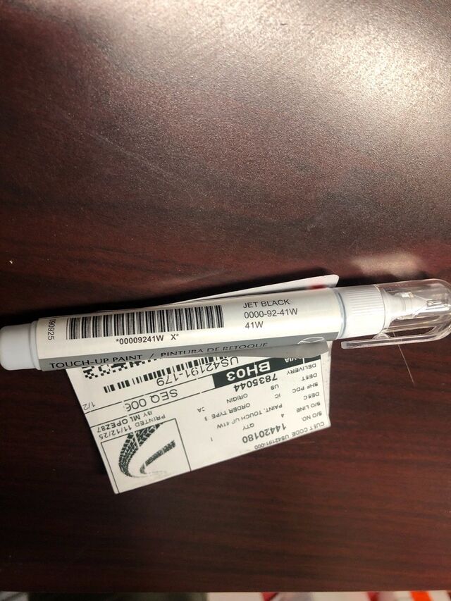 9241W - Exterior: Touch-Up Paint (.44 Fl Oz, 13 Ml) - Jet Black for Mazda: 2, 3, 5, 6, CX-3, CX-30, CX-5, CX-50, CX-70, CX-9, CX-90, MX-30 EV, MX-5 Miata Image