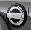 82215122 - : Satin Chrome and Black Fuel Door for Jeep Wrangler for Mopar Image